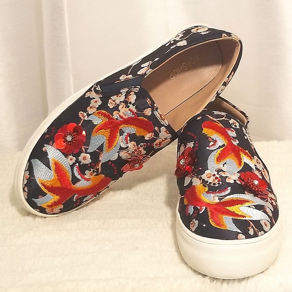 Topshop Shoes - Topshop Goldfish Embellished Slip-on Sneakers